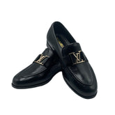 Black Leather Designer Loafers SH-002BL