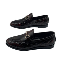 Brown Crocodile Pattern Loafers SH-0020BR