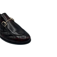 Brown Crocodile Pattern Loafers SH-0020BR