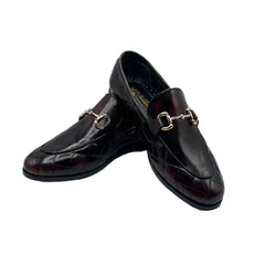Brown Crocodile Pattern Loafers SH-0020BR