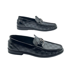 Luxury Black Patterned Loafers SH-0025BL