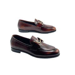 Classic Horsebit Loafers in Rich Brown Leather SH-0023BR