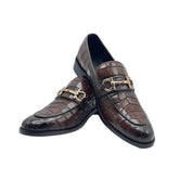 Custom Crocodile Pattern Loafers SH-0019BR