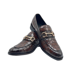 Custom Crocodile Pattern Loafers SH-0019BR