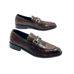 Custom Crocodile Pattern Loafers SH-0019BR