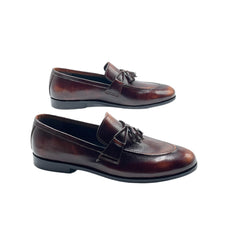 Luxury Leather Tassel Loafers SH-0041BR