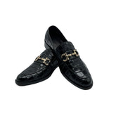 Black Crocodile Pattern Loafers SH-0019BL
