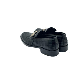 Black Crocodile Pattern Loafers SH-0019BL