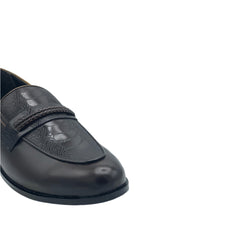 Textured Brown Leather Loafers SH-003BR