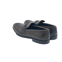 Textured Brown Leather Loafers SH-003BR