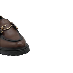 Tan Leather Buckle Loafers SH-0037BR