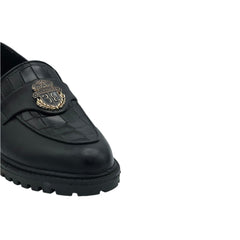 Black Emblem Loafers SH-0017BL