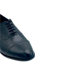 Black Leather Oxford Shoes SH-004BL