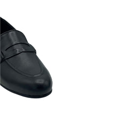 AZARMAN Black Penny Loafers SH-009BL