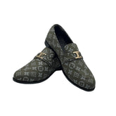 Louis Vuitton Grey Monogram Loafers SH-005GN