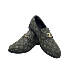 Louis Vuitton Grey Monogram Loafers SH-005GN