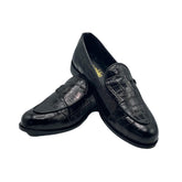 Black Crocodile Print Loafers SH-0010BL