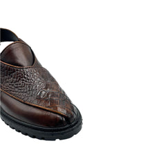 Dark Brown Croc Peshawari SD-501BR