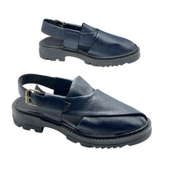 Navy Blue Peshawari Chappals SD-508BU