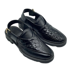 Black Croc Patent Peshawari SD-502BL
