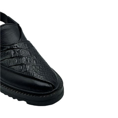 Black Croc Patent Peshawari SD-502BL
