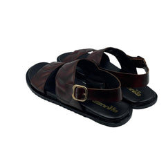 Brown Quilted Leather Sandals SD-519BR