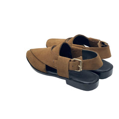 Brown Suede Peshawari Chappals SD-515MS