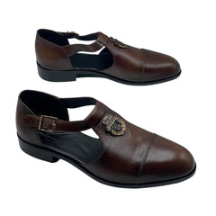 Brown Emblem Sandals SD-516BR