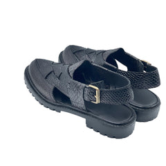 Black Snakeskin Peshawari Kheri SD-512BL