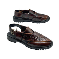 Dark Brown Croc Peshawari SD-501BR
