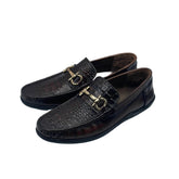 Brown Croc Bit Loafers LF-0023BR