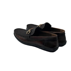 Brown Croc Bit Loafers LF-0023BR