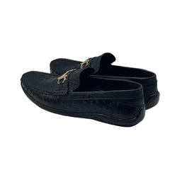 Black Ostrich Loafers LF-0026BL