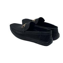 Black Patterned Loafers LF-0027BL