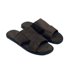 Chocolate Suede Slides SLP-0052BR