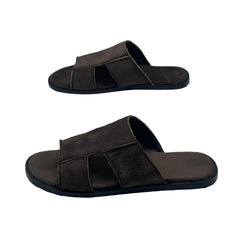 Chocolate Suede Slides SLP-0052BR