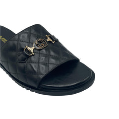 Gucci Black Quilted Slides SLP-0061BL