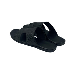 Black Croc Slides SLP-0054BL