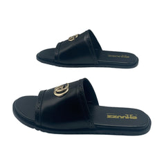 Gucci Black Leather Slides SLP-0050BL
