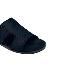 Black Suede Slides SLP-0051BL