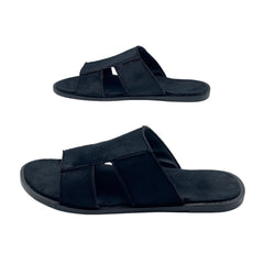 Black Suede Slides SLP-0051BL