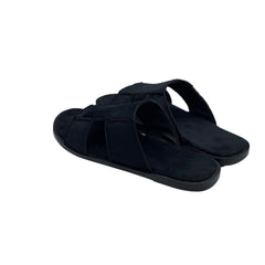 Black Suede Slides SLP-0051BL