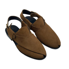 Brown Suede Peshawari Chappals SD-515MS