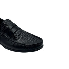 Black Embossed Loafers LF-0025BL