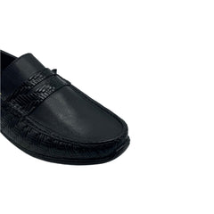 Black Textured Loafers LF-0024BL