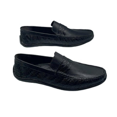 Black Textured Loafers LF-0024BL