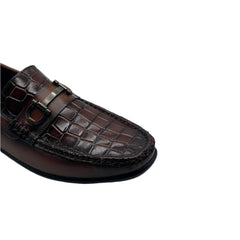 Brown Crocodile Loafers LF-0020BR