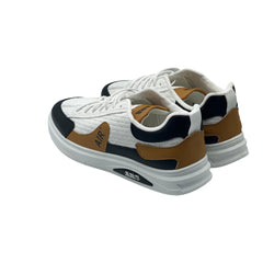White & Brown Fashion Sneakers JG-101WT