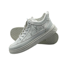 White Monogram Sneakers JG-102WT