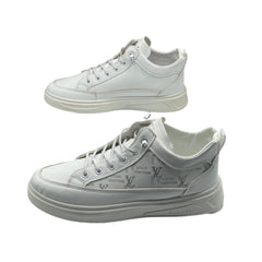 White Monogram Sneakers JG-102WT